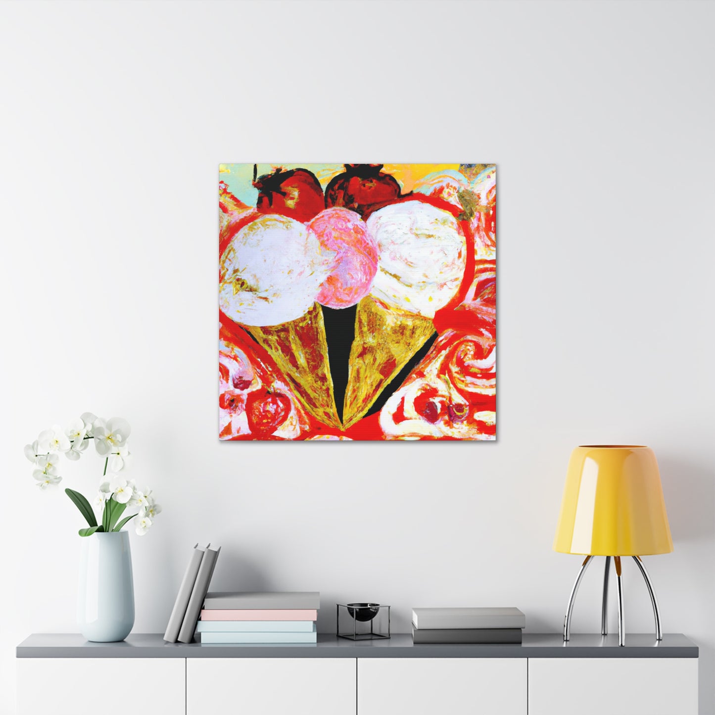 "Cones of Delightful Cream" - Canvas