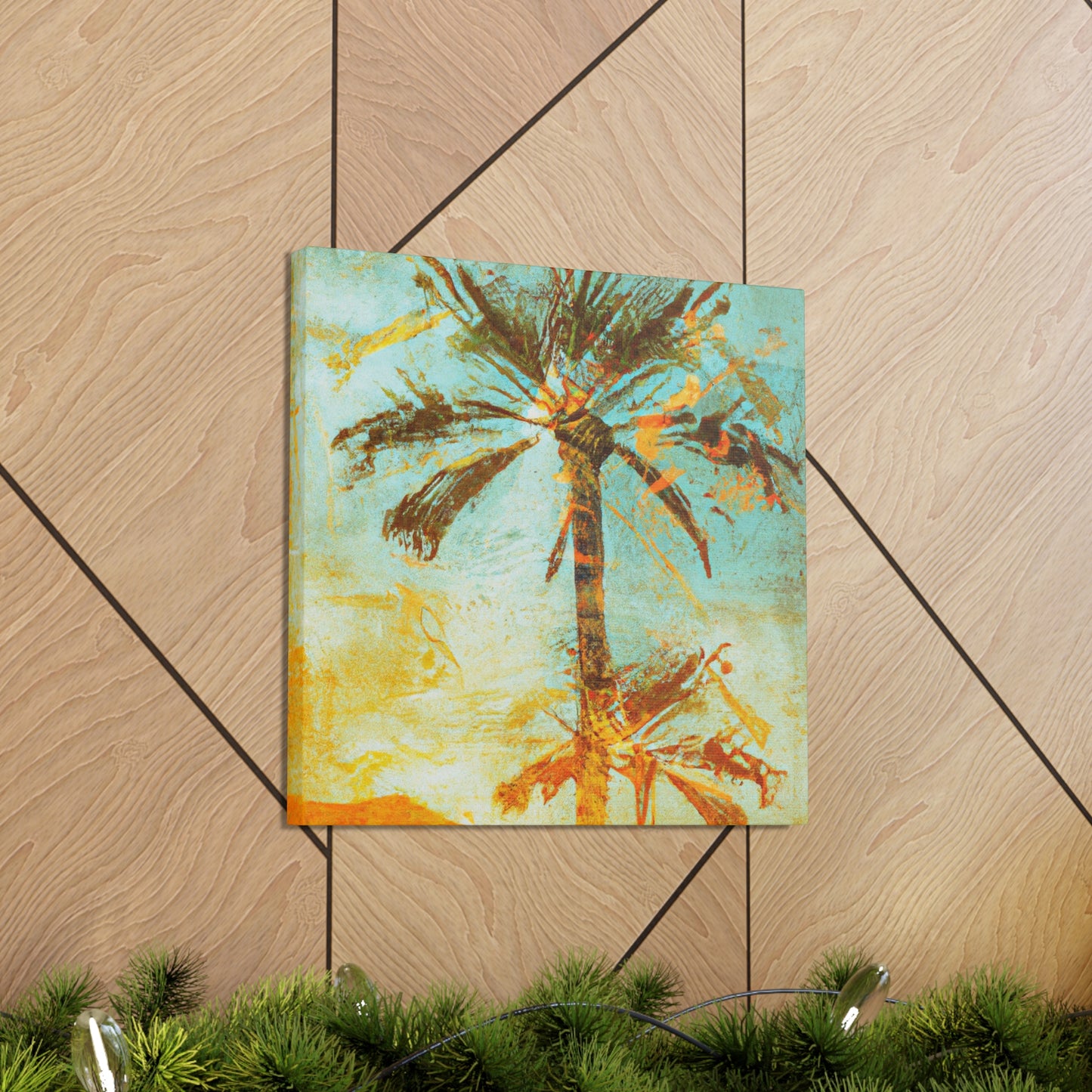 "Palm Trees at Sunset" - Canvas