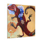 Frilled Lizard Reflection - Canvas