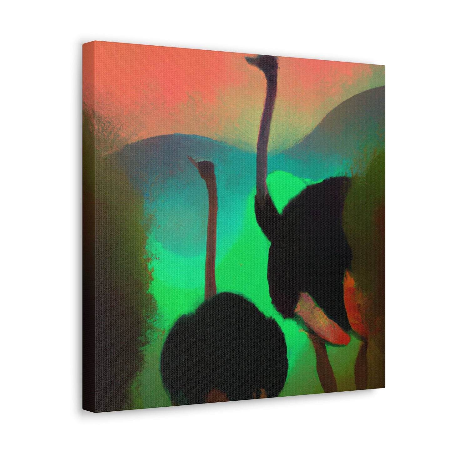 Ostriches in Motion - Canvas