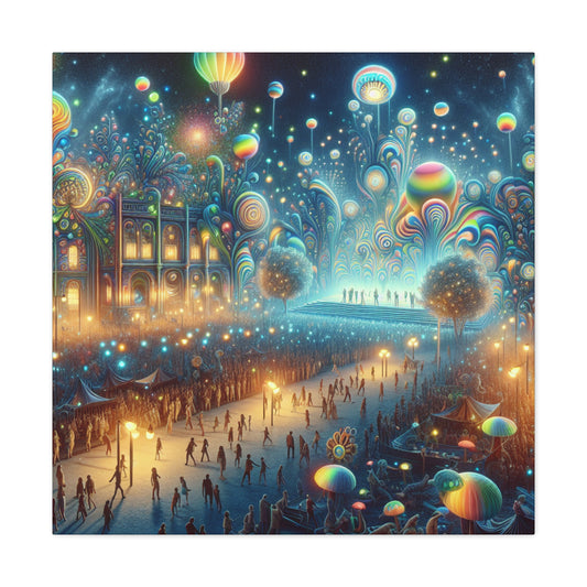 "Whimsical Carnival Revival" - Canvas