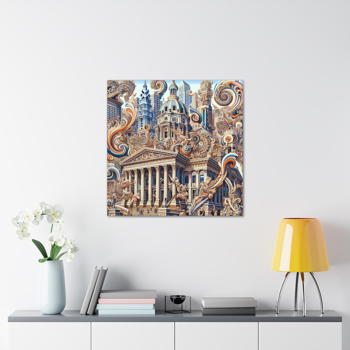 "Romantic City Transcendence" - Canvas