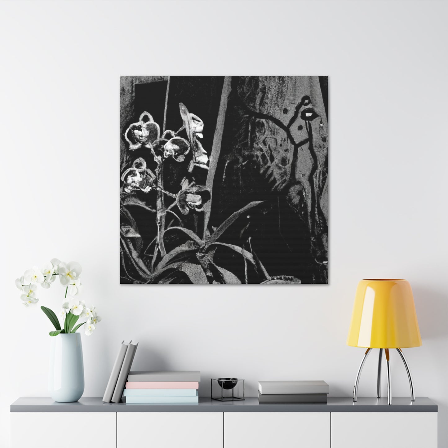 Orchids in Monochrome - Canvas