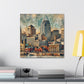 Cincy: Vibrant Urban Mosaic - Canvas