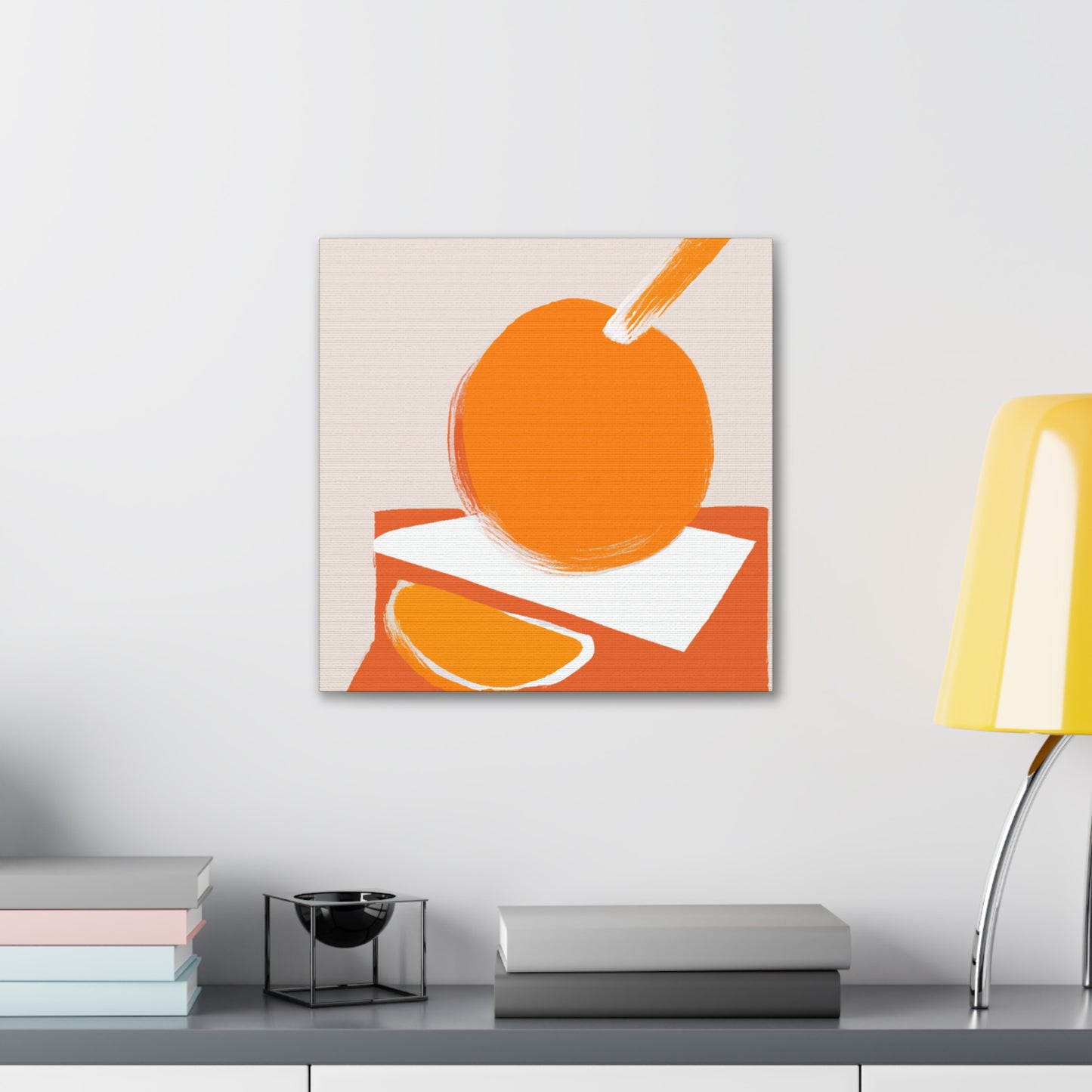 "Orange Minimal Zen" - Canvas