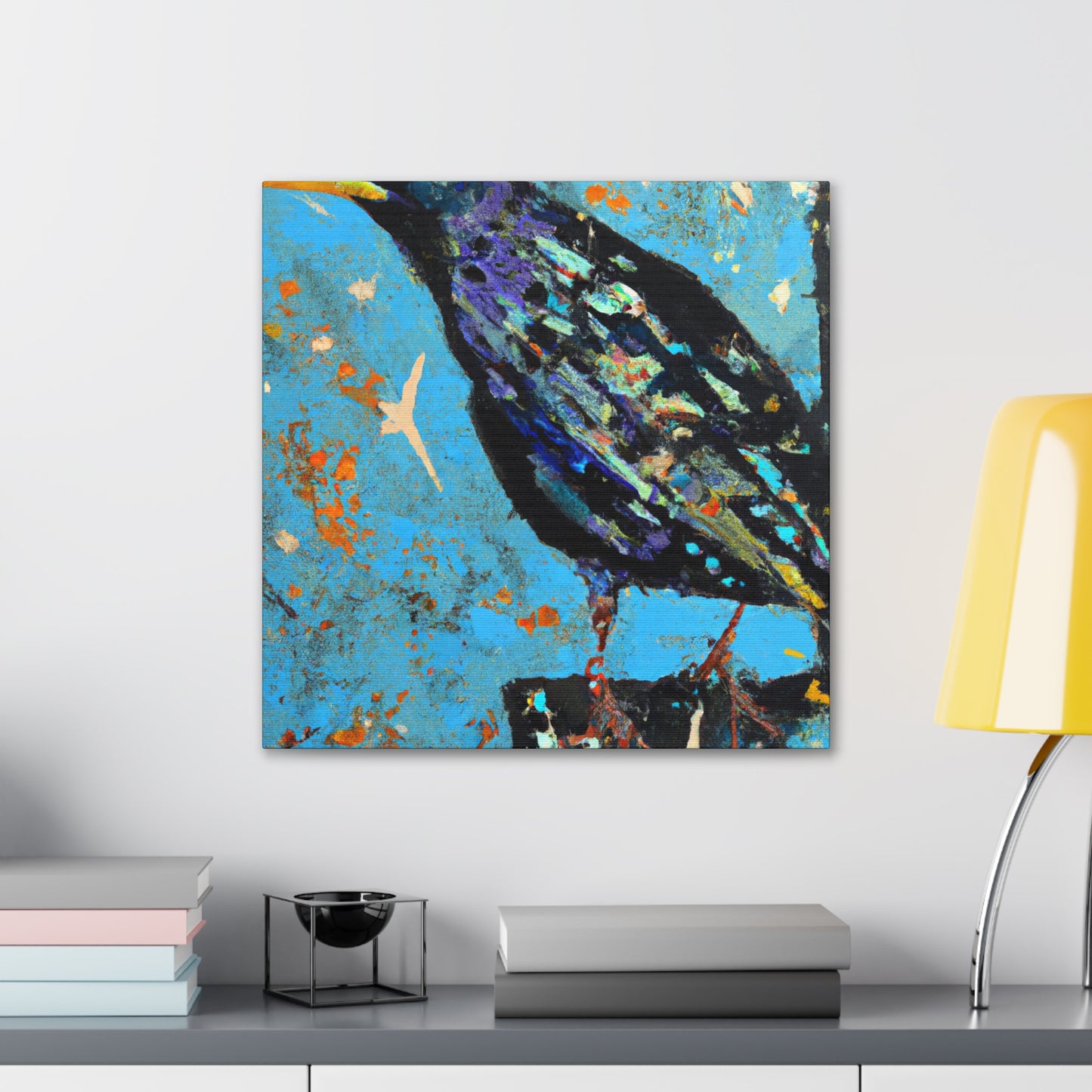 "Starling Aglow in Sky" - Canvas