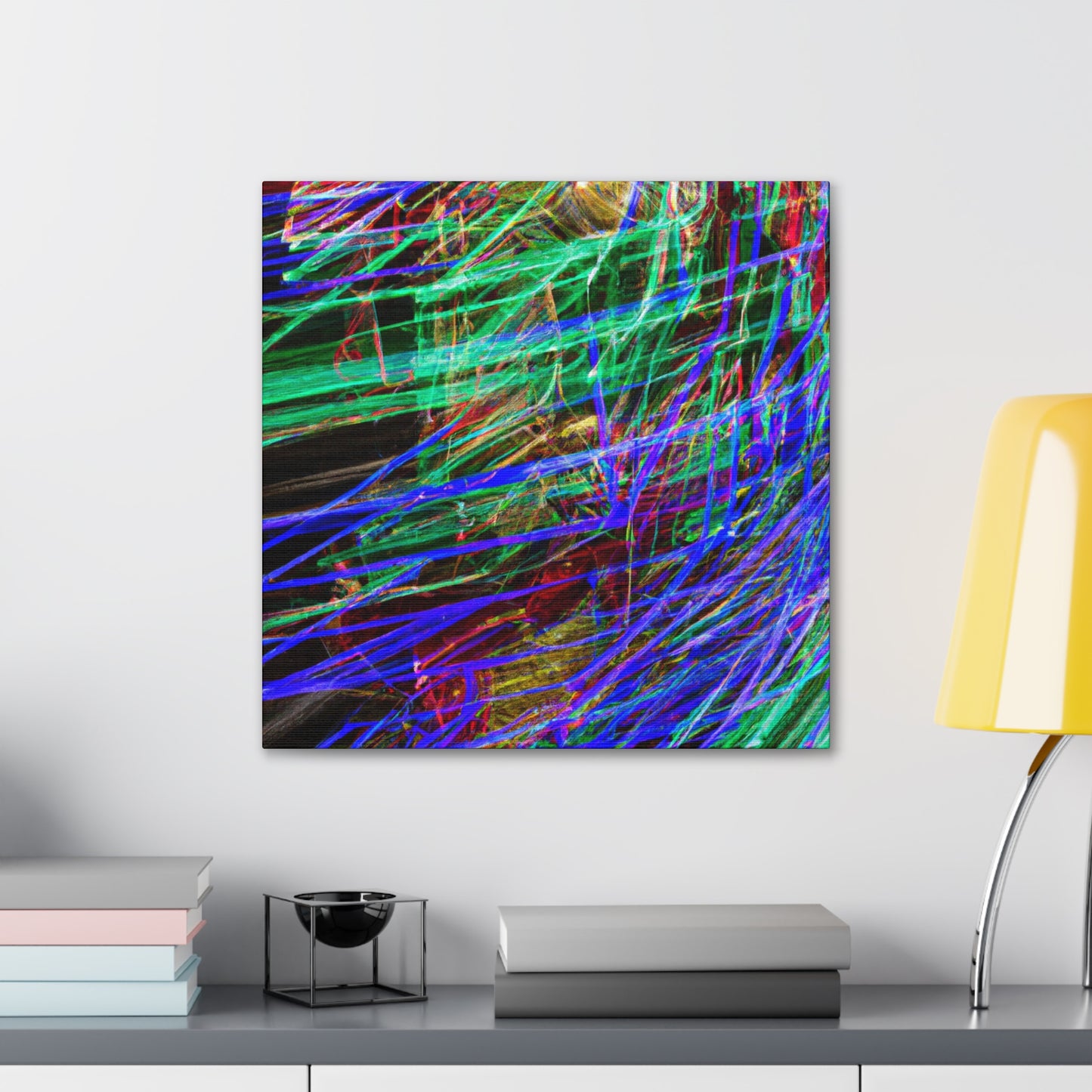 "Christmas Lights Glowing Bright" - Canvas