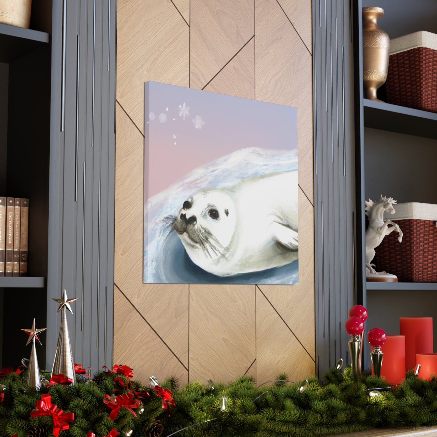 Harp Seal in Art Deco - Canvas