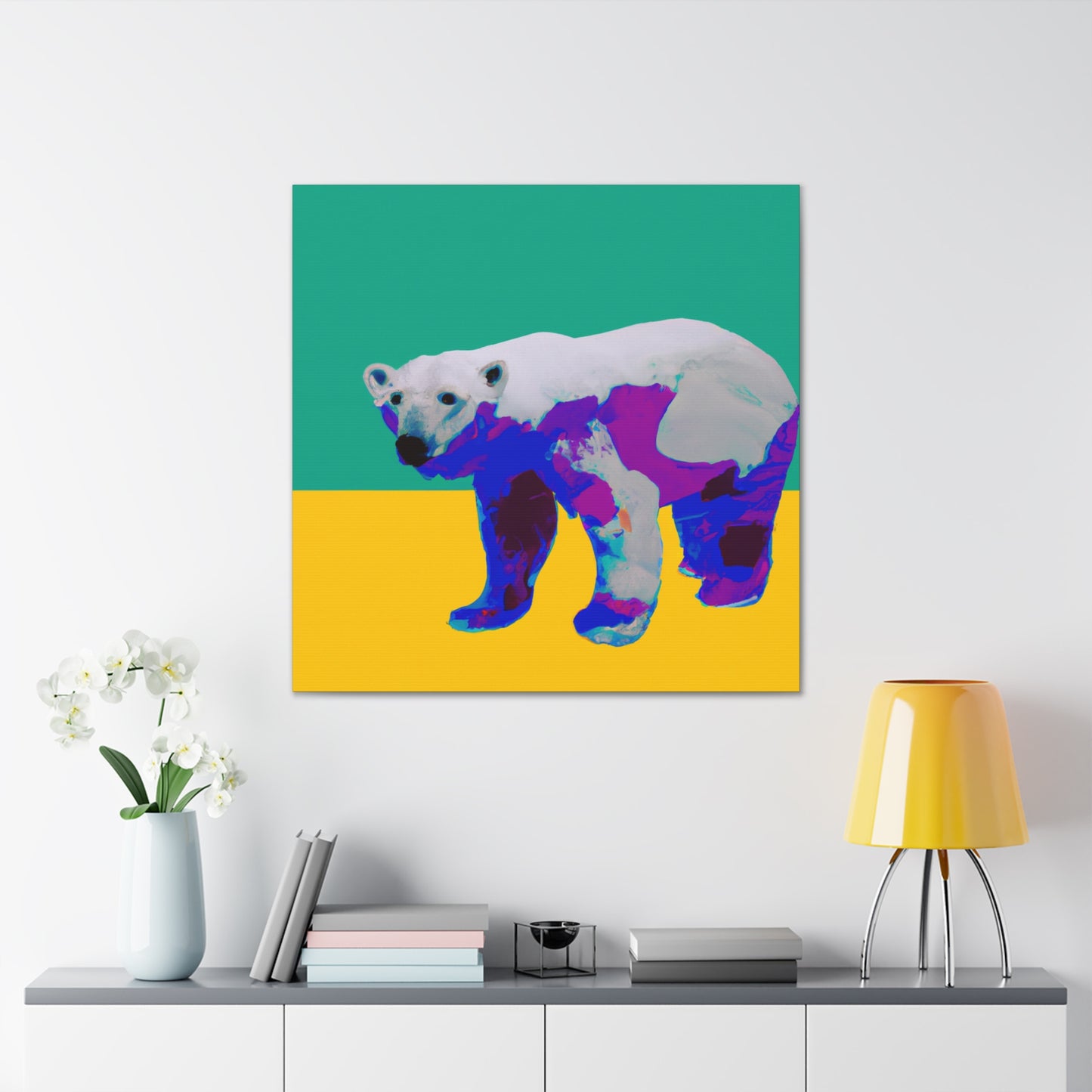 Polar Bear Pop Art - Canvas