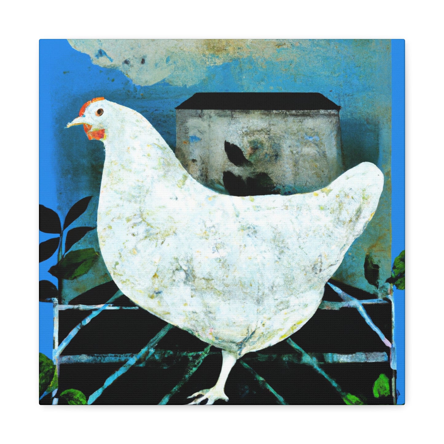 "Chicken in Art Deco" - Canvas