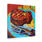 Grilled Steak Fauvism - Canvas