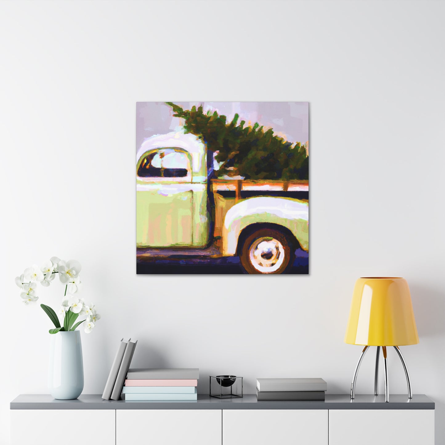 "Vintage Christmas Delivery Joy" - Canvas