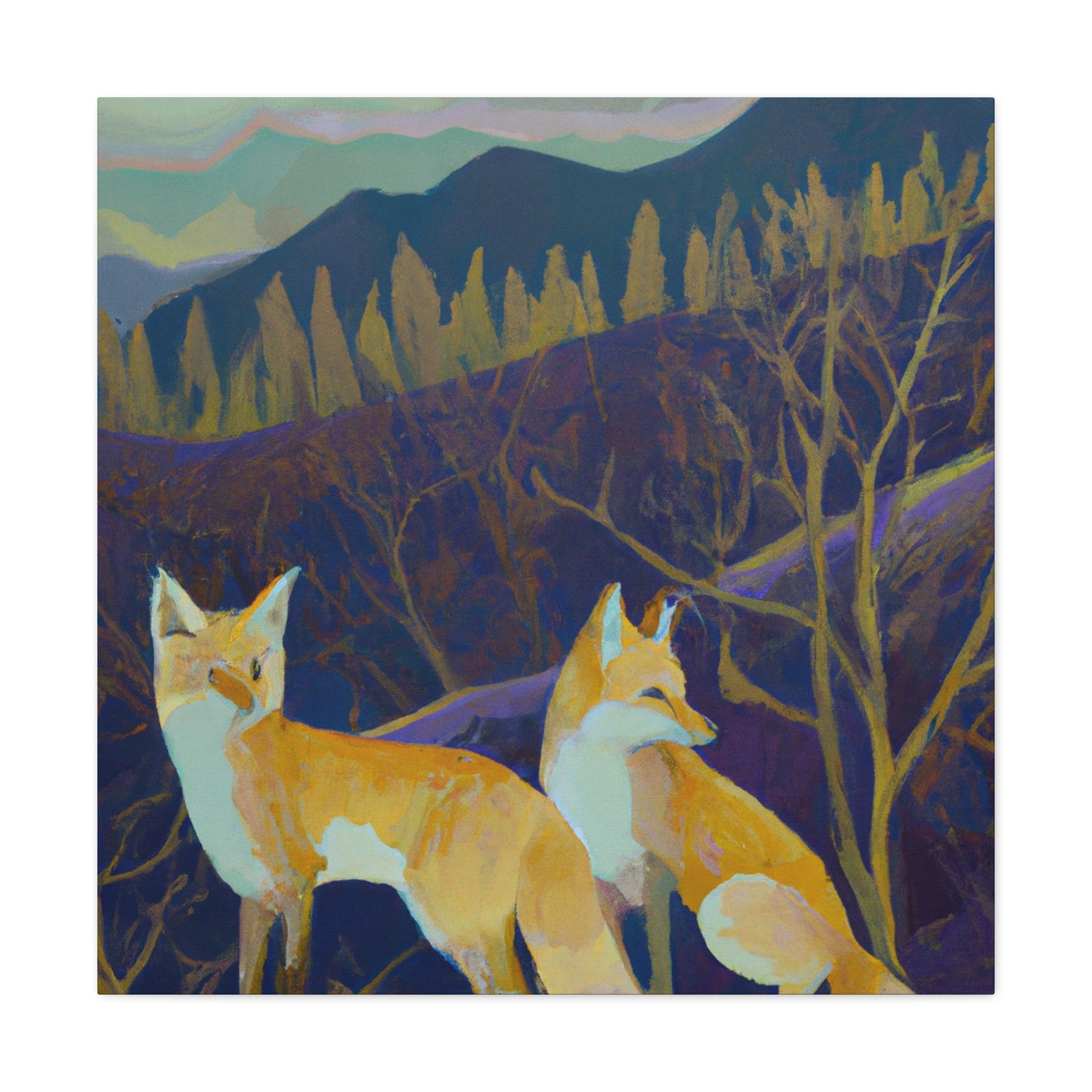 "Fox in Art Deco" - Canvas