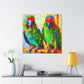 "Senegal Parrots in Bloom" - Canvas