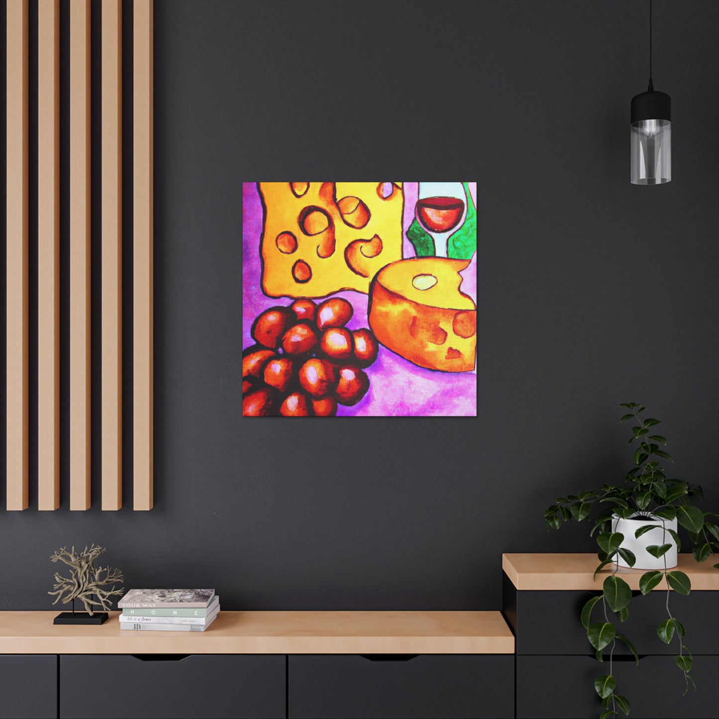 "Glorious Cheese and Grapes" - Canvas