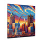 "Colorful Gateway City Splendor" - Canvas