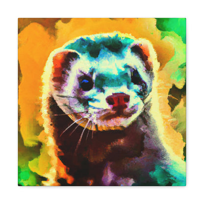 Ferret in Wonderland. - Canvas