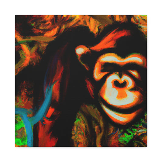 Chimp's Whimsical Adventure - Canvas