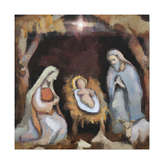 The Manger Scene - Canvas