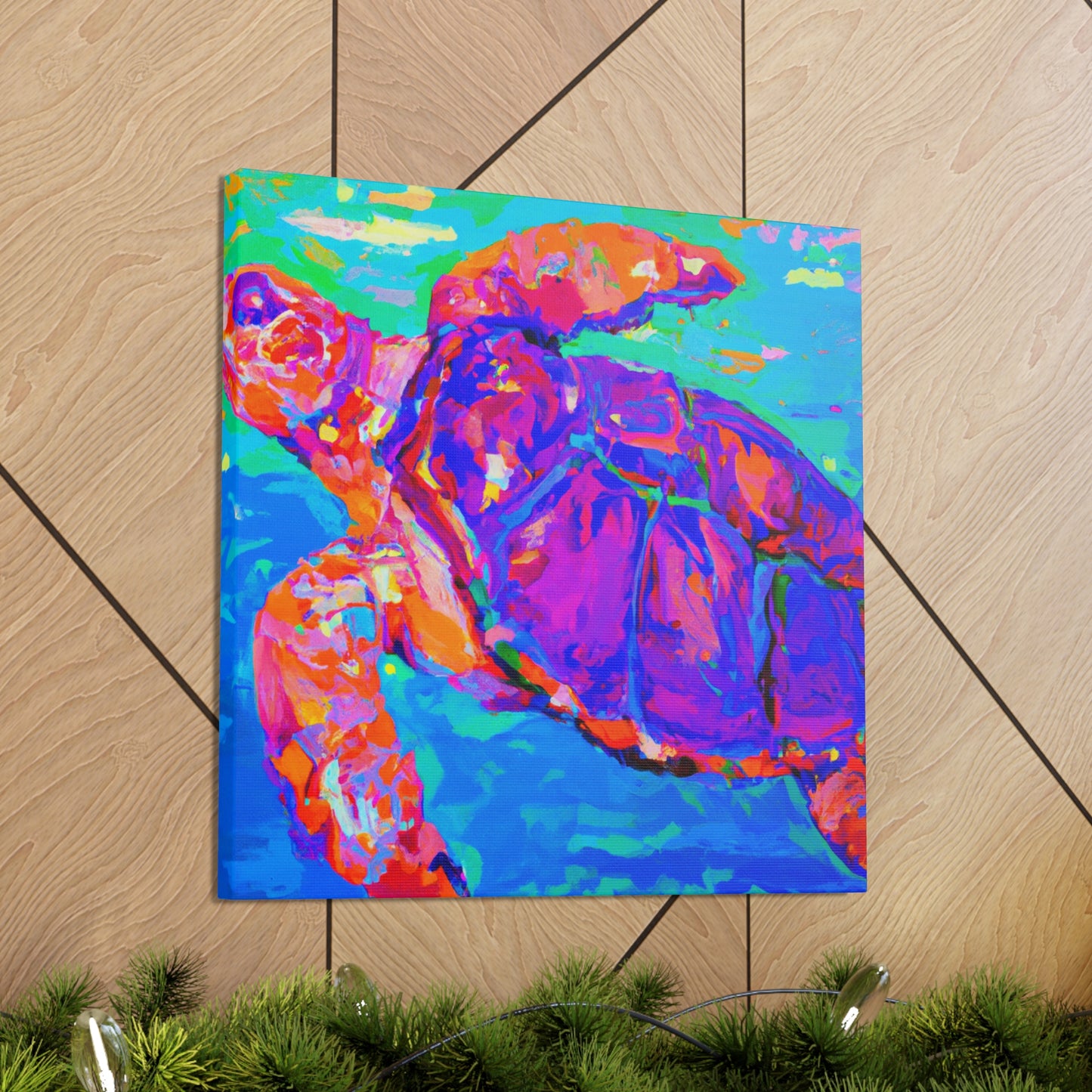 "Turtle in the Sea" - Canvas