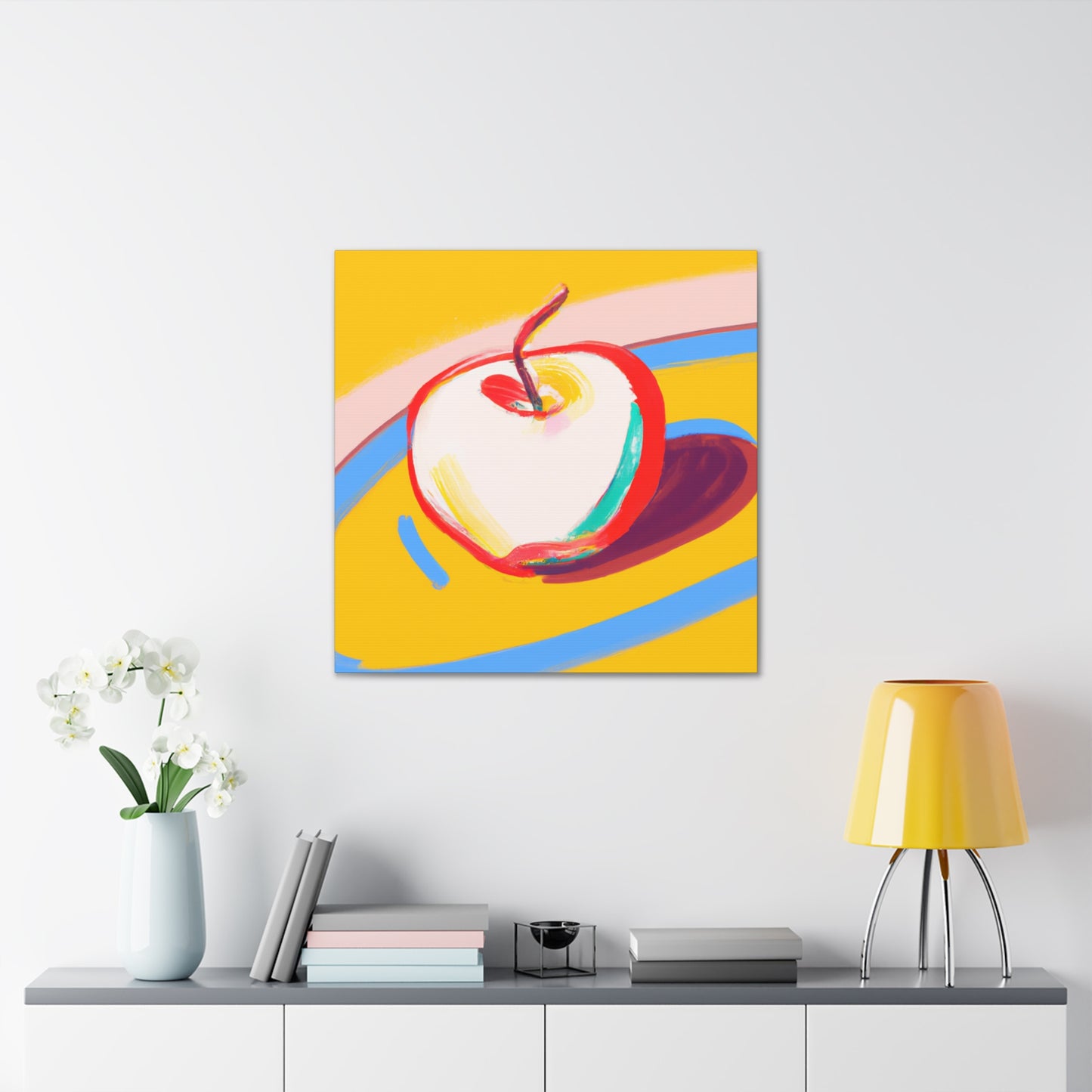 "Apple - Simplified Minimalism" - Canvas