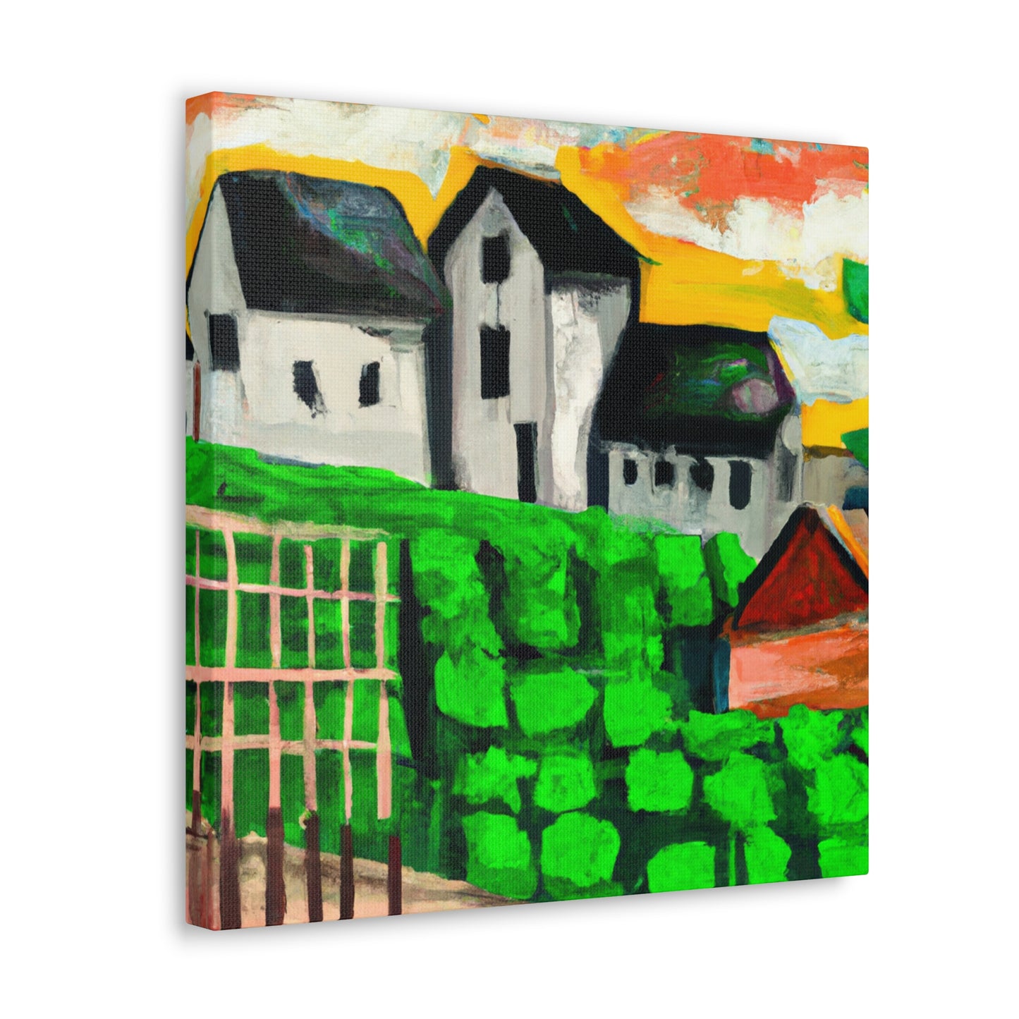 Farmhouse in Moonlight - Canvas