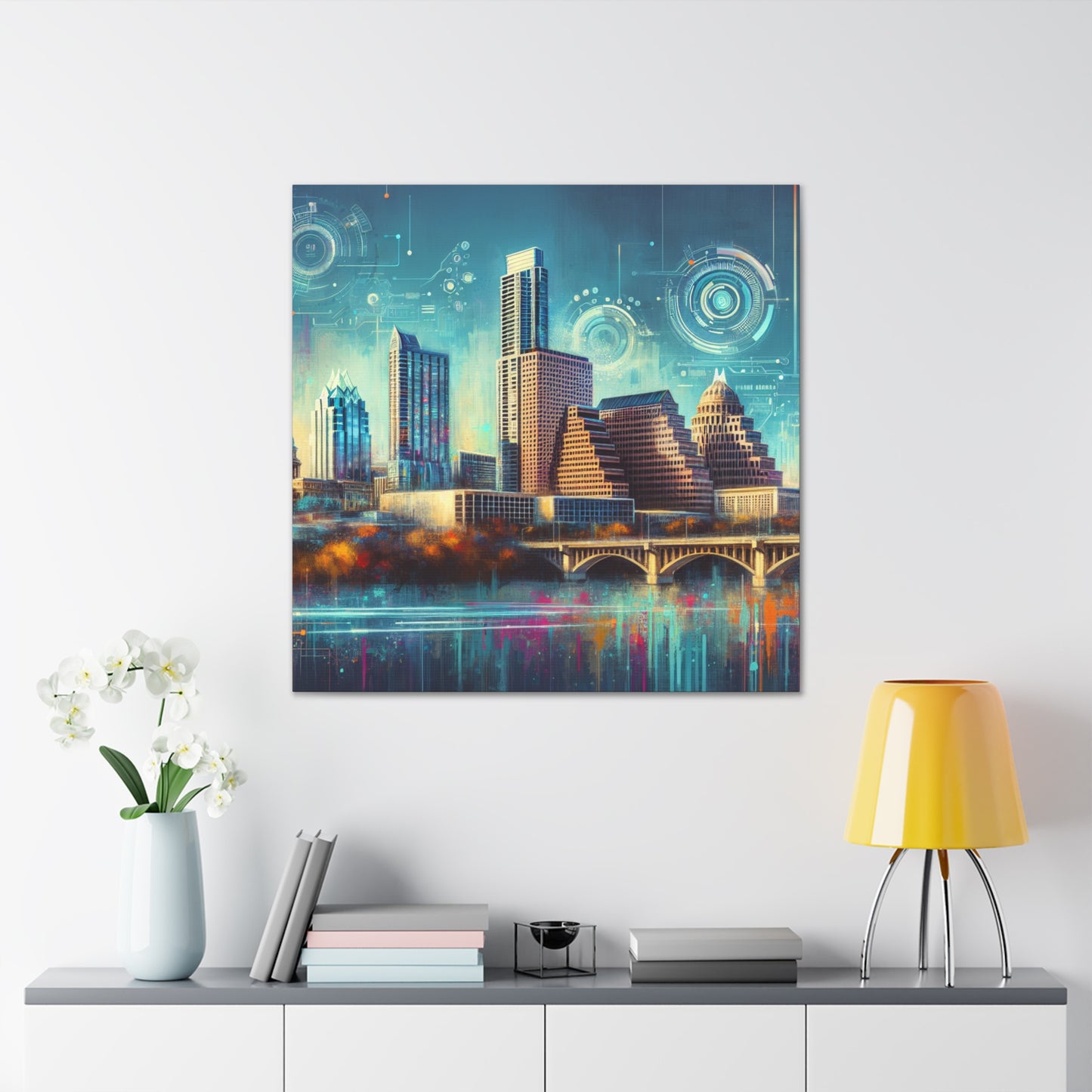 "Vibrant Austin Streets" - Canvas