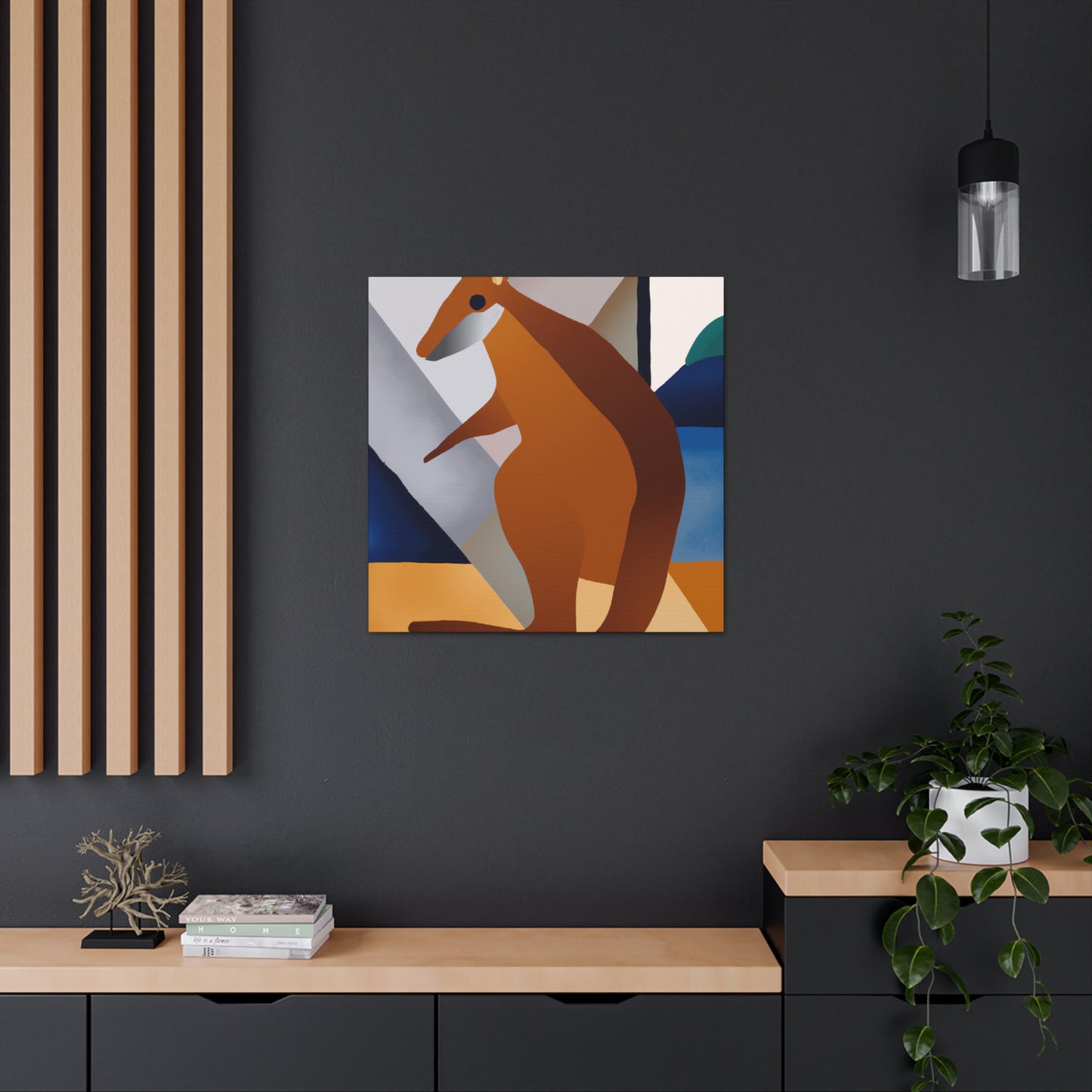 Wallaby in Art Deco - Canvas