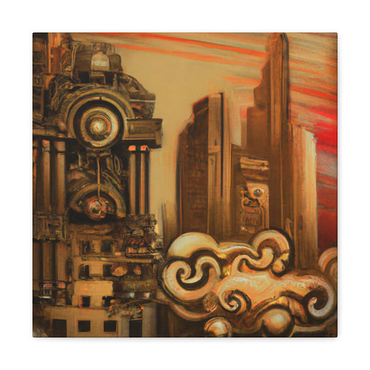 "Steampunk Art Deco Dream" - Canvas