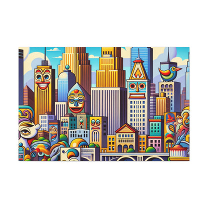 Cityscape Symphony Minneapolis - Canvas