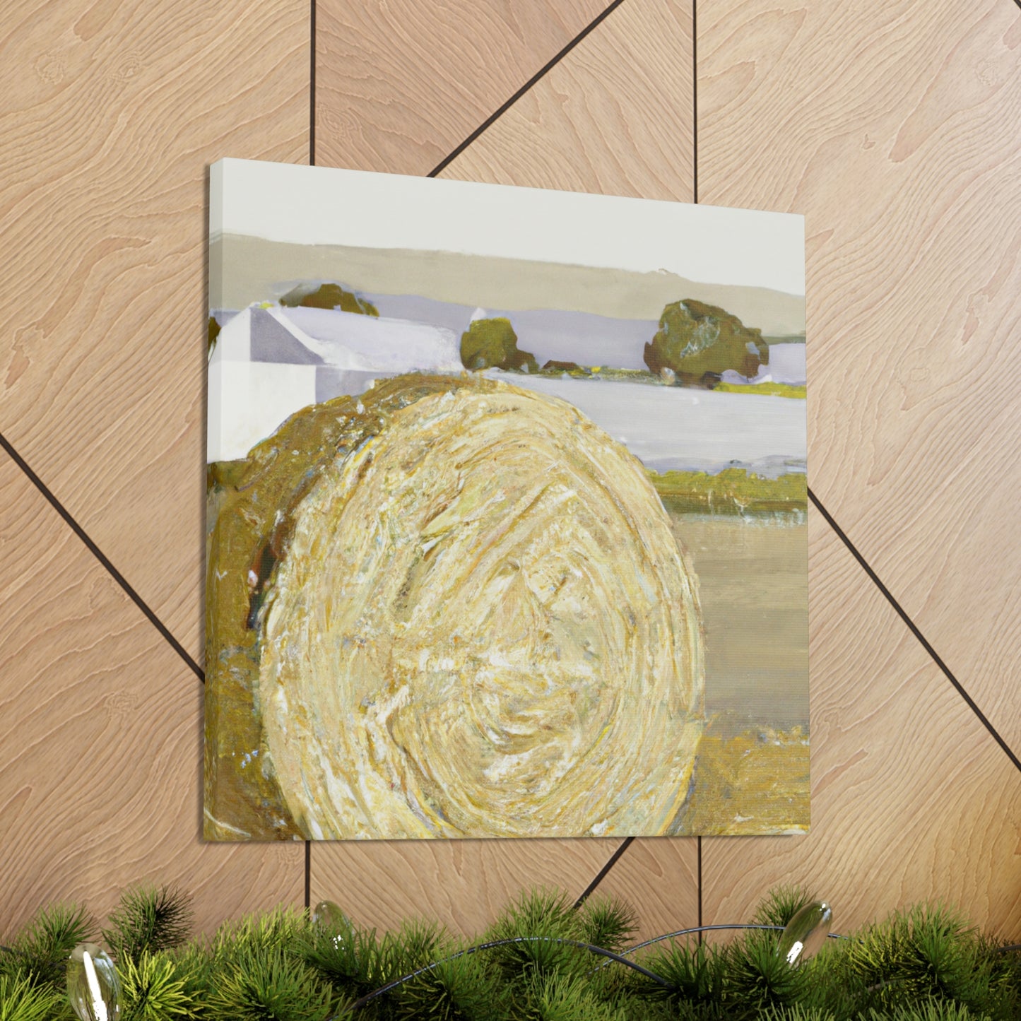 "Hay Bales in Golds" - Canvas