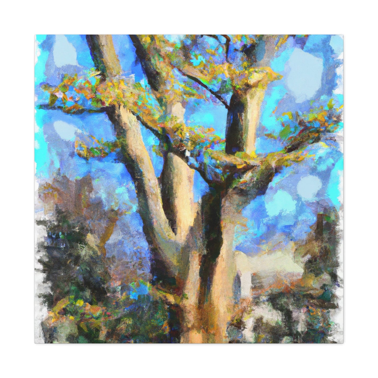 Beech Tree Reflection. - Canvas