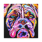 "Sleeping American Bulldog" - Canvas