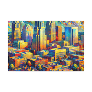 City in Vibrant Colors - Canvas