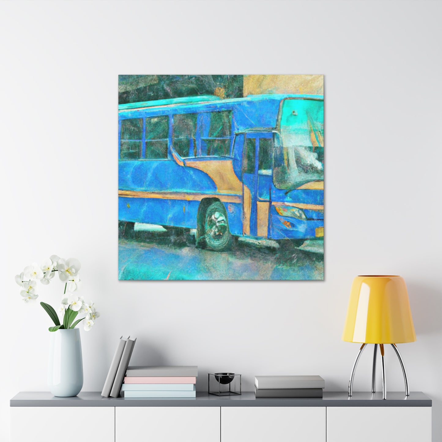 Bus of Colorful Hues - Canvas