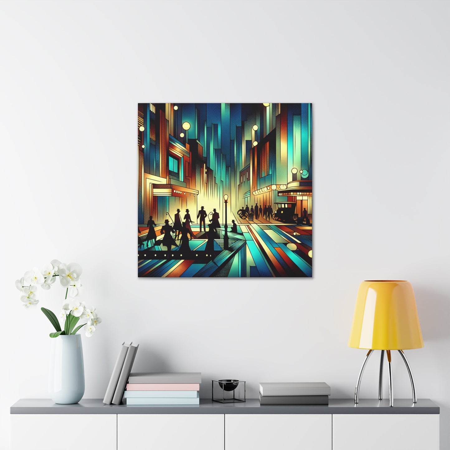 Whimsical City Melodies - Canvas