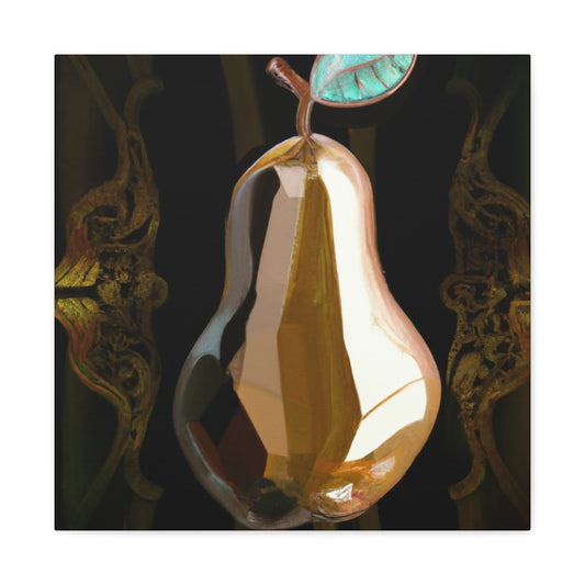 Pear in Rococo Elegance - Canvas