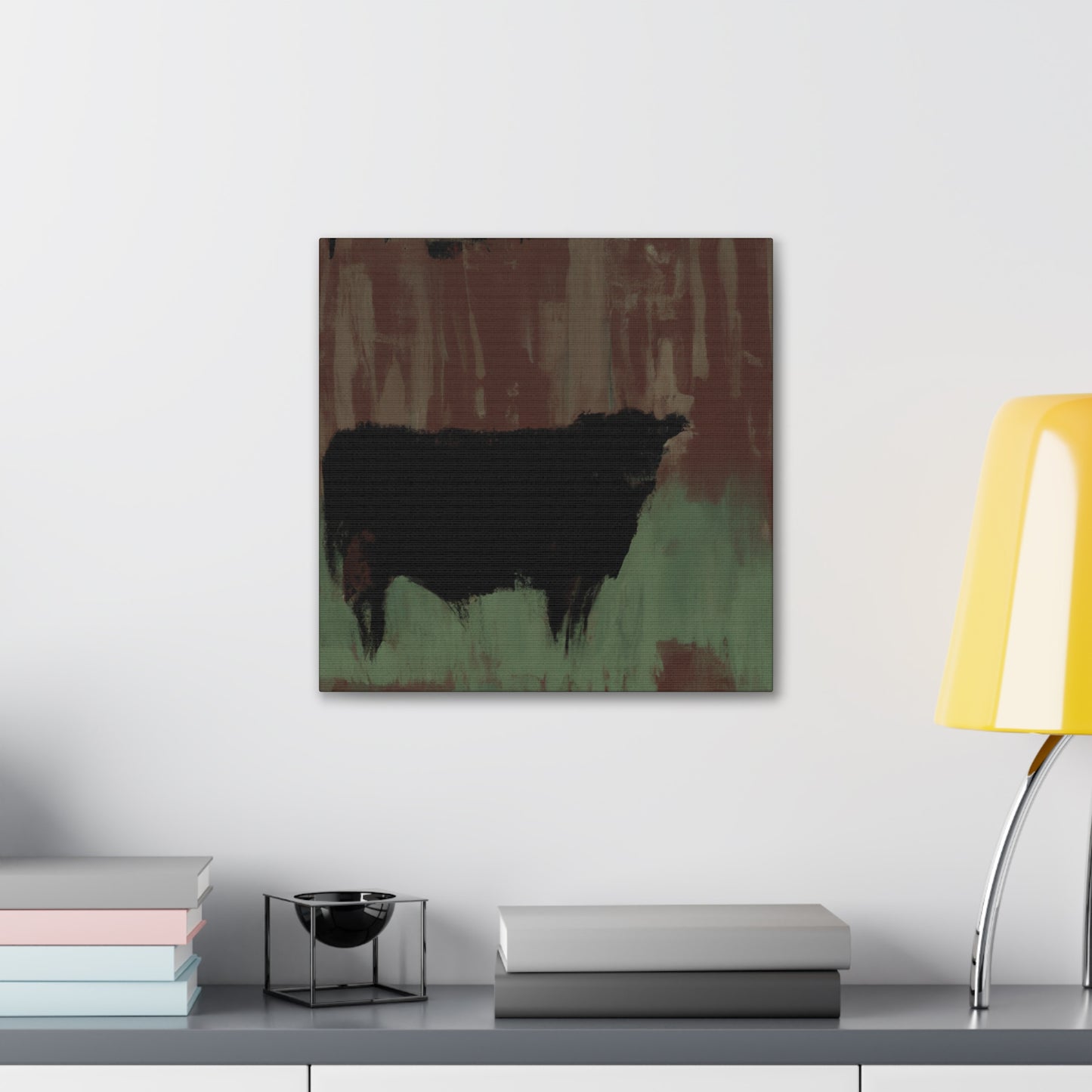 "Black Angus Reflection" - Canvas