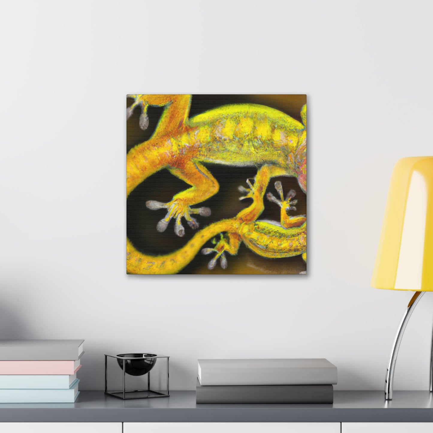 Gecko in Hyperrealism - Canvas