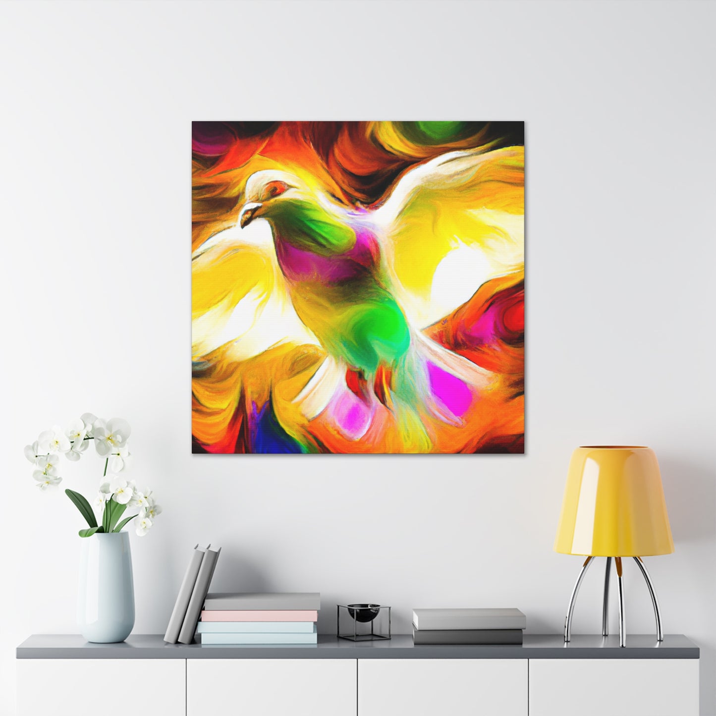 "Pigeon Soaring High" - Canvas