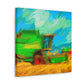 Combine Harvester Abstract - Canvas