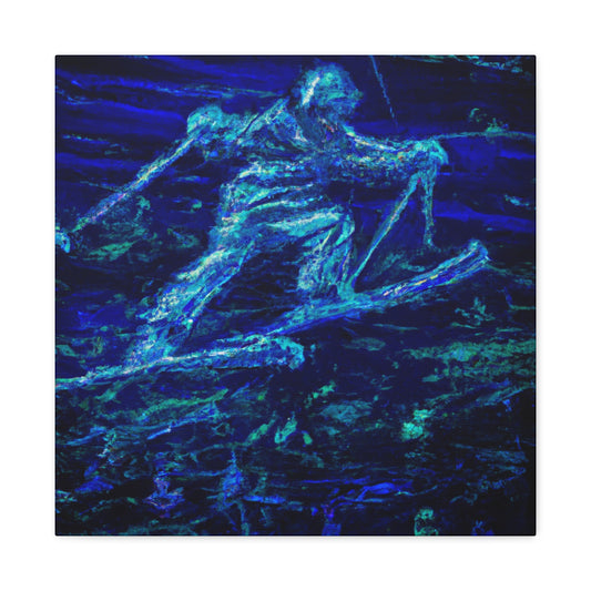 Skiing on Snowfields - Canvas