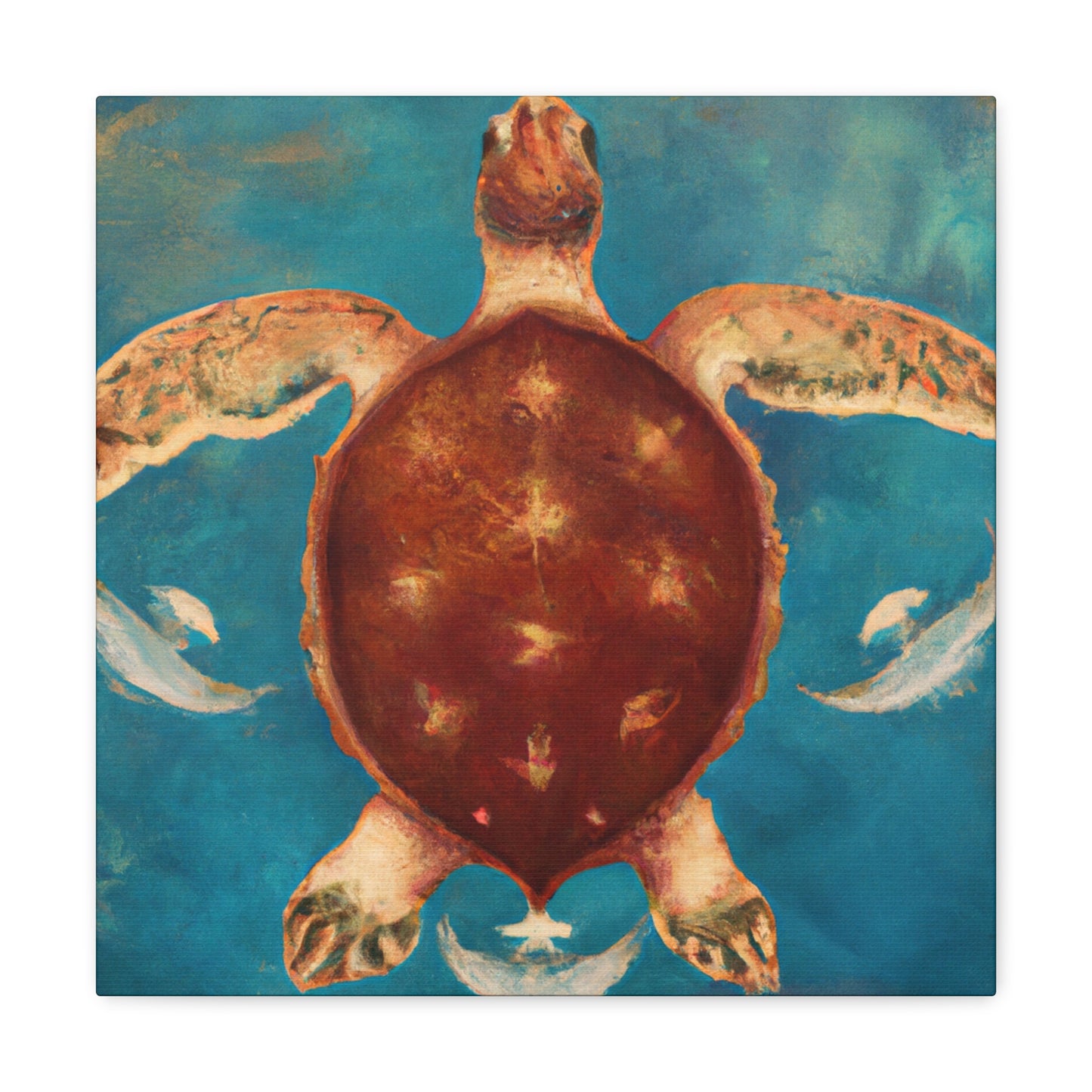 Turtle in the Sea - Canvas