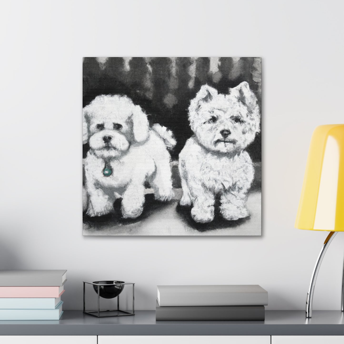 Sculpted Bichon Frise - Canvas