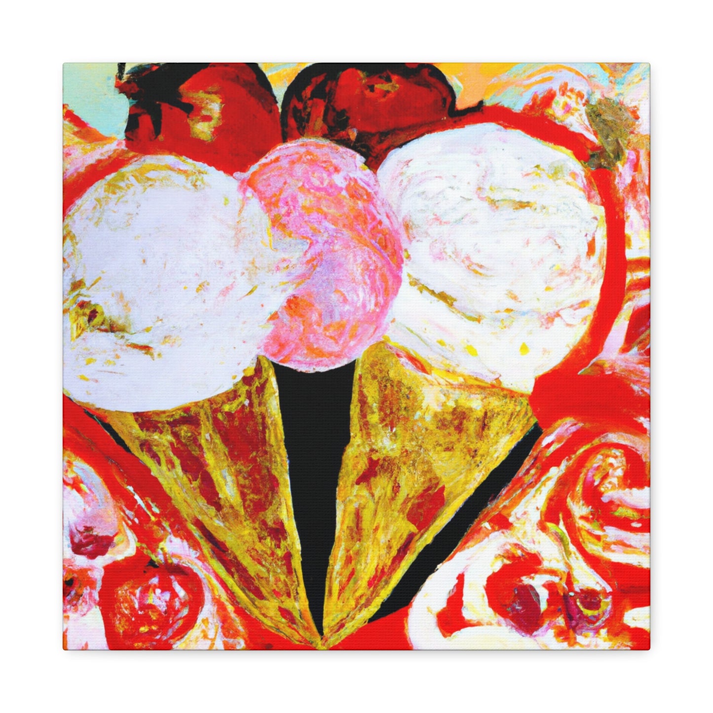 "Cones of Delightful Cream" - Canvas