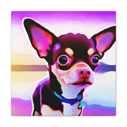 "Chihuahua's Joyful Dance" - Canvas