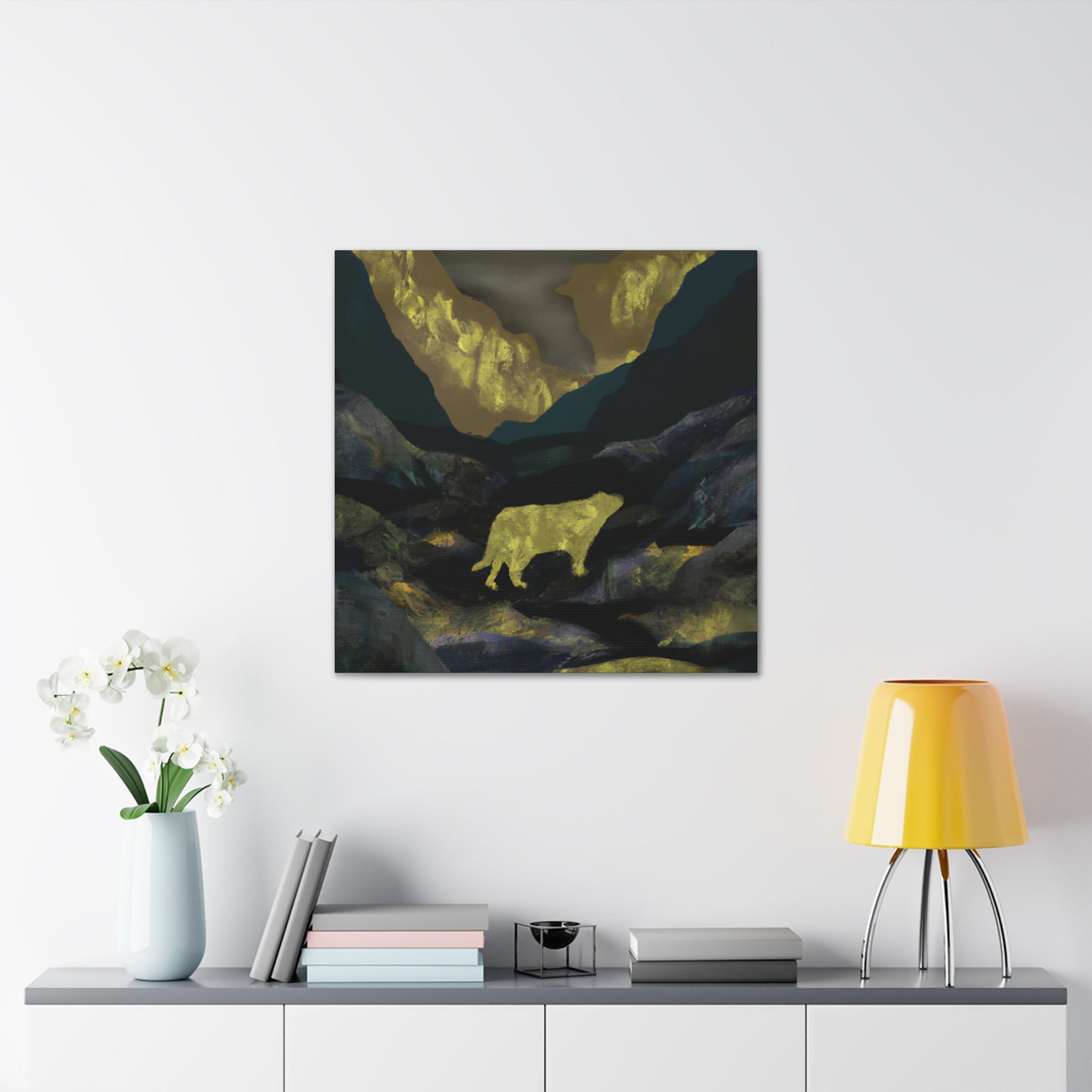 Cougar Art Abstract - Canvas