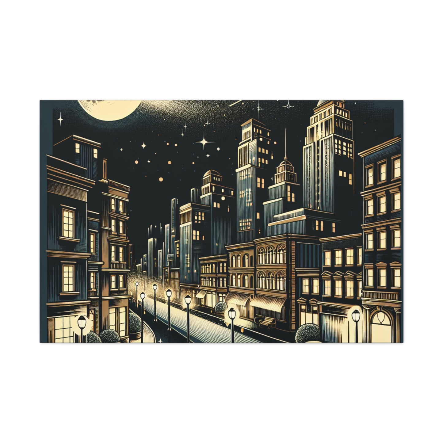 Midnight Metropolis Marvel - Canvas