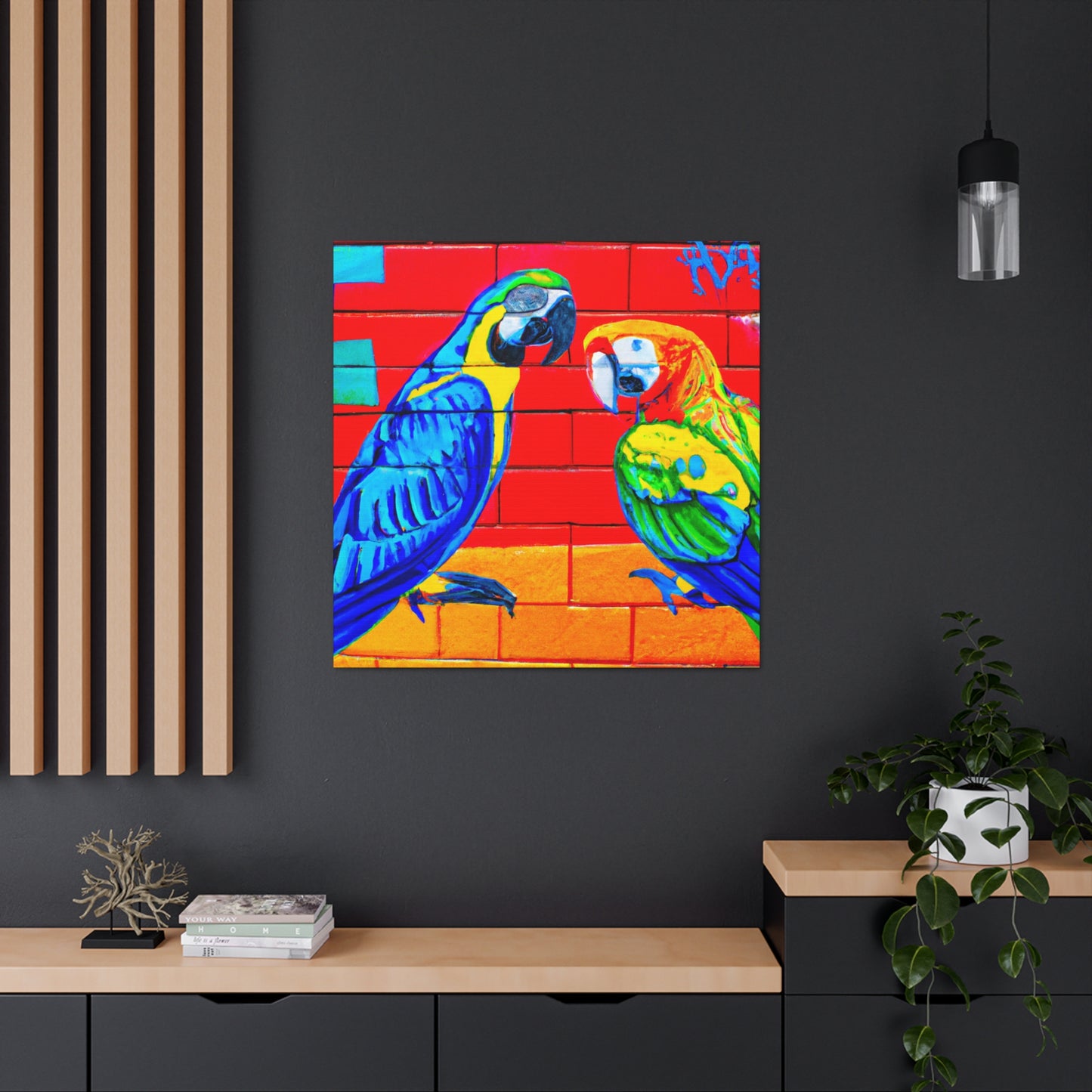 Macaws in Splendor. - Canvas