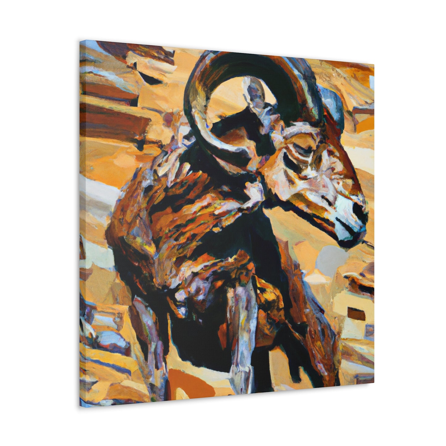 "Majestic Bighorn Migration" - Canvas